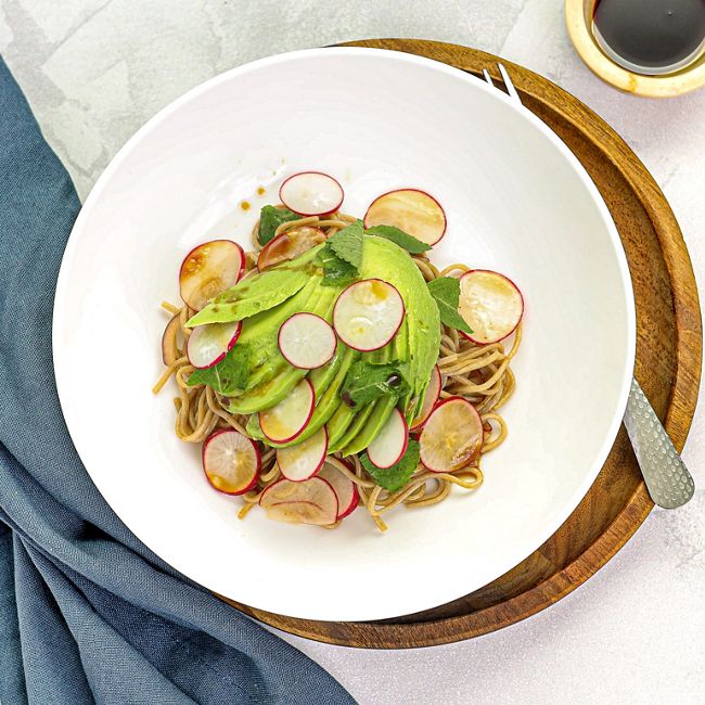 Soba Noodle Salad with Radish, Mint & Avocado