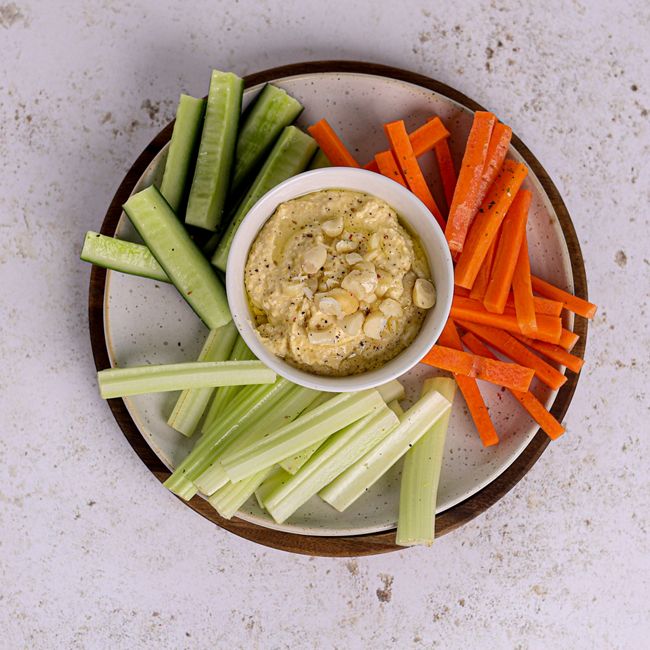 Macadamia Nut Hummus with Crudites
