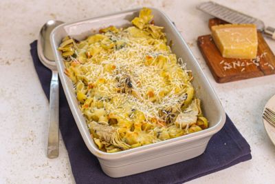 Artichoke Pasta Bake.
