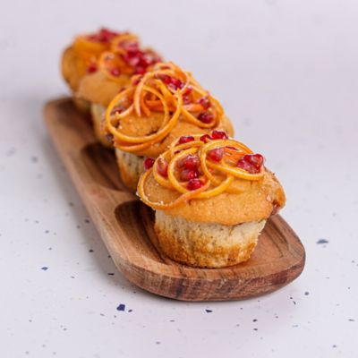 Grapefruit & Buttermilk Muffins with Pomegranate.