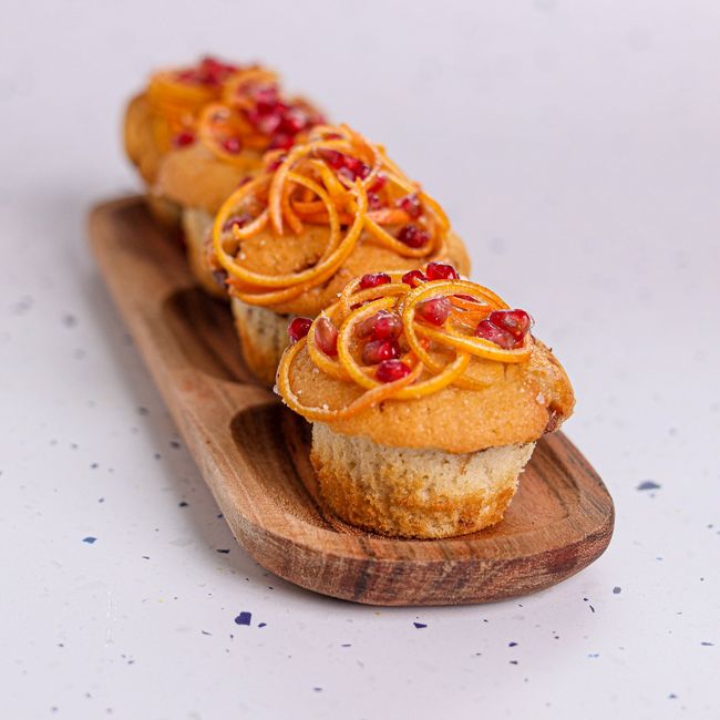 Grapefruit & Buttermilk Muffins with Pomegranate