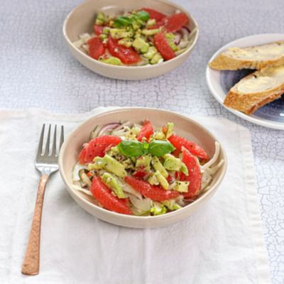 Fennel, Guacamole, & Grapefruit Salad.