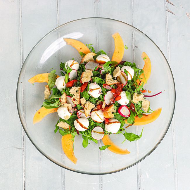Goats Cheese Salad with Rocket & Cantaloupe