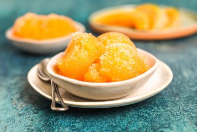 Cantaloupe Melon Sorbet.
