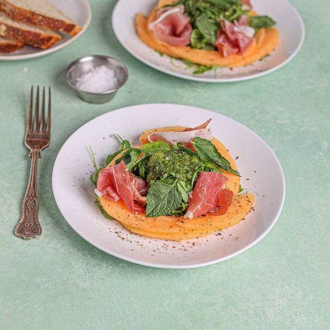 Rockmelon with Prosciutto & Mint