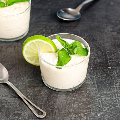 Coconut & Kaffir Lime Leaf Pannacotta.