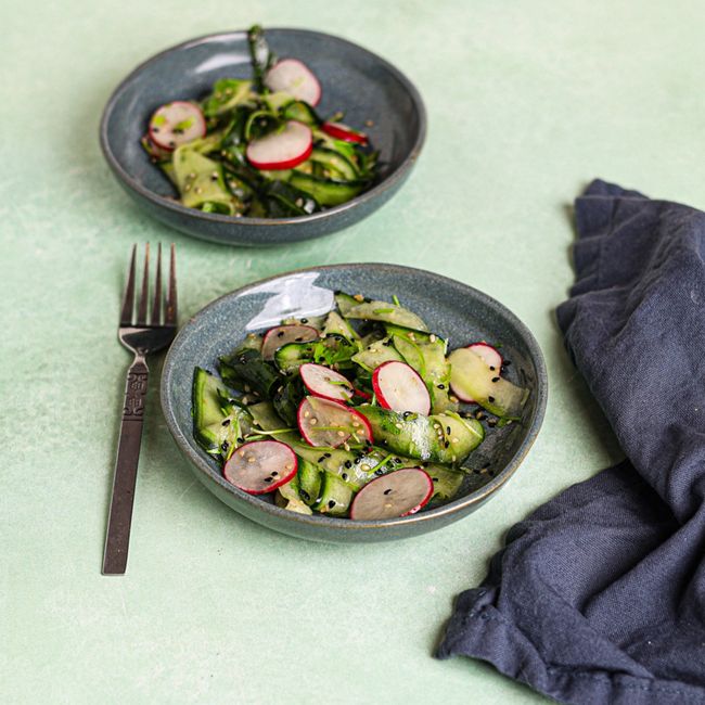 Cucumber, Coriander & Radish Salad with Sesame