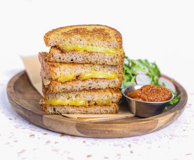 Batch Loaf Grilled Cheese Sandwich with Garlic Mayo.