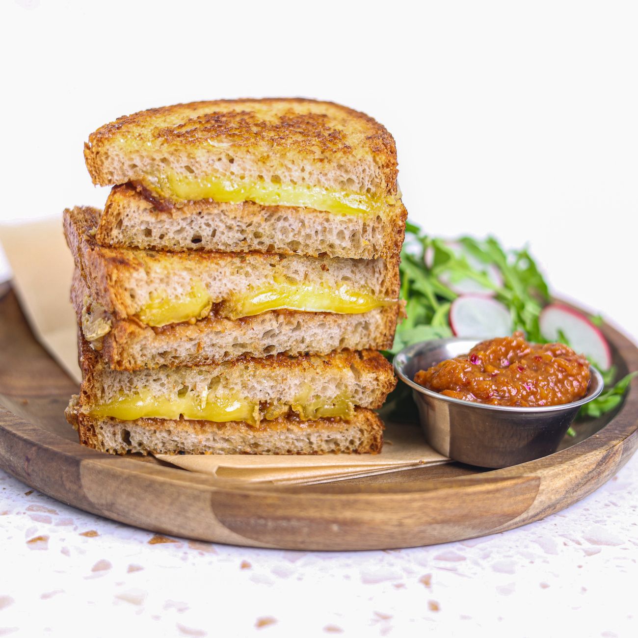 Batch Loaf Grilled Cheese Sandwich with Garlic Mayo.