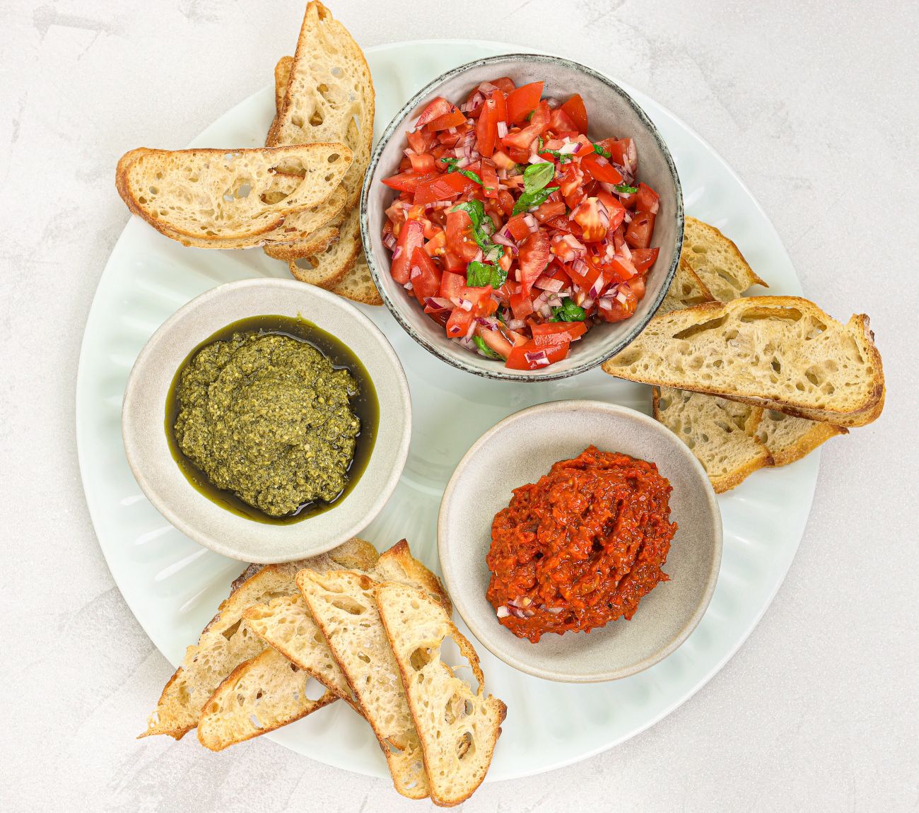 Italian Dips with Pesto Capsicum Tomato Basil Recipe Woolworths