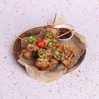 Brazilian Meat Skewers with Pork Tenderloin & A Steakhouse Marinade.