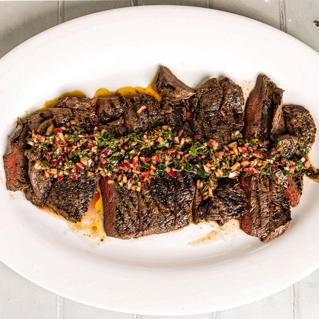 Brazilian Strip Steak with Green Churri Churri Sauce