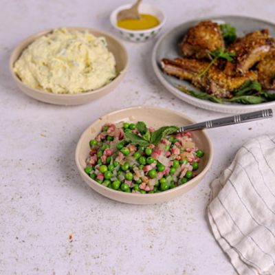 Pancetta & Mint Peas.