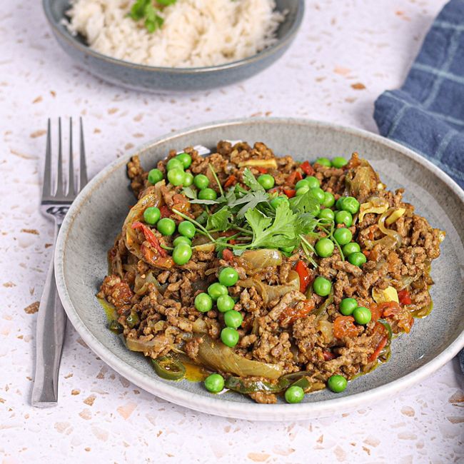 Keema Beef Curry with Peas