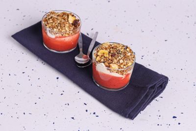 Strawberry Granola Pots.