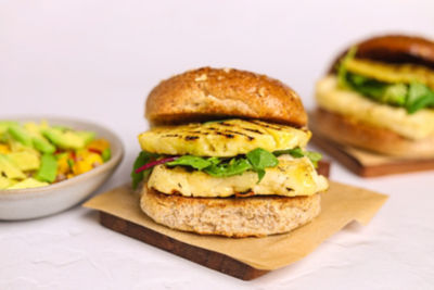 Halloumi Burger with Chargrilled Pineapple.