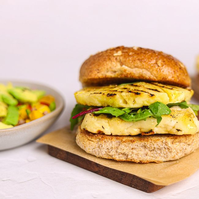 Halloumi Burger with Chargrilled Pineapple