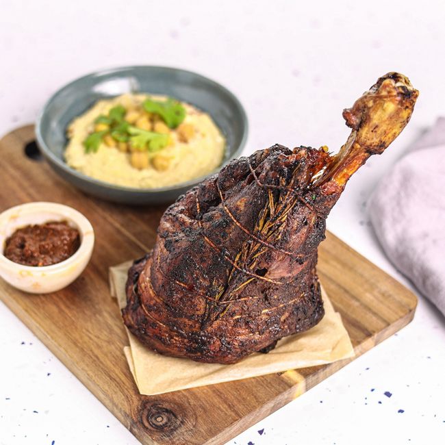 Slow Roast Shoulder Of Lamb with Harissa
