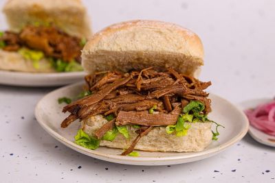 Pulled Beef Brisket Bap.