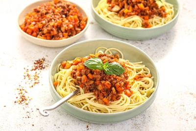 Spaghetti Bolognese with Plant Based Mince.