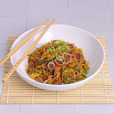 Minced Pork Dan Dan Szechuan Noodles.