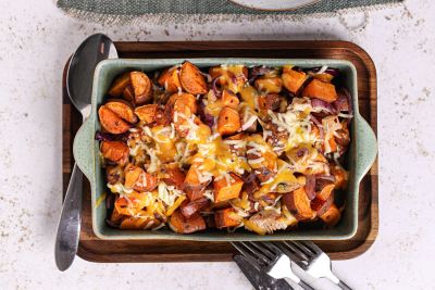 Sweet Potato with Shredded Turkey