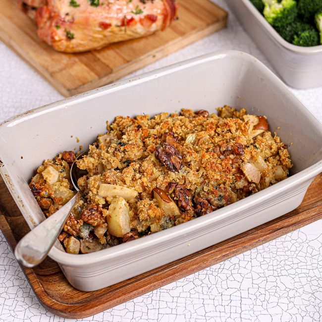 Pear, Walnut & Blue Cheese Stuffing