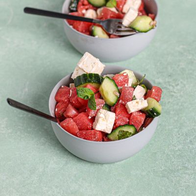 Watermelon & Cucumber Salad