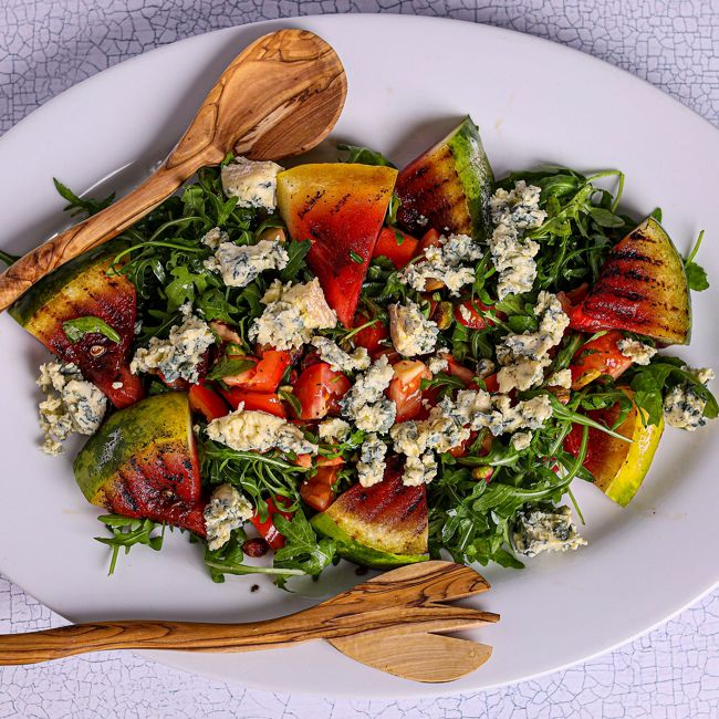 Watermelon, Blue Cheese & Feta Salad