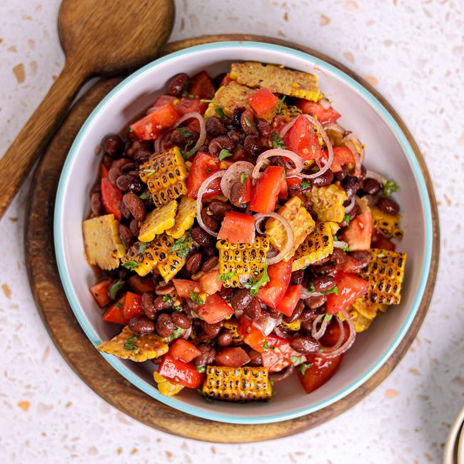 Black bean, Tomato, Charred Corn & Chilli Salad