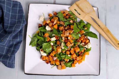 Roast Butternut Squash, Spinach & Feta Salad