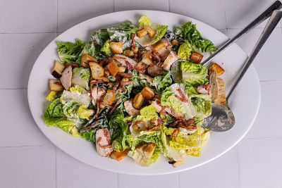 Caesar Salad with Olives & Nuts
