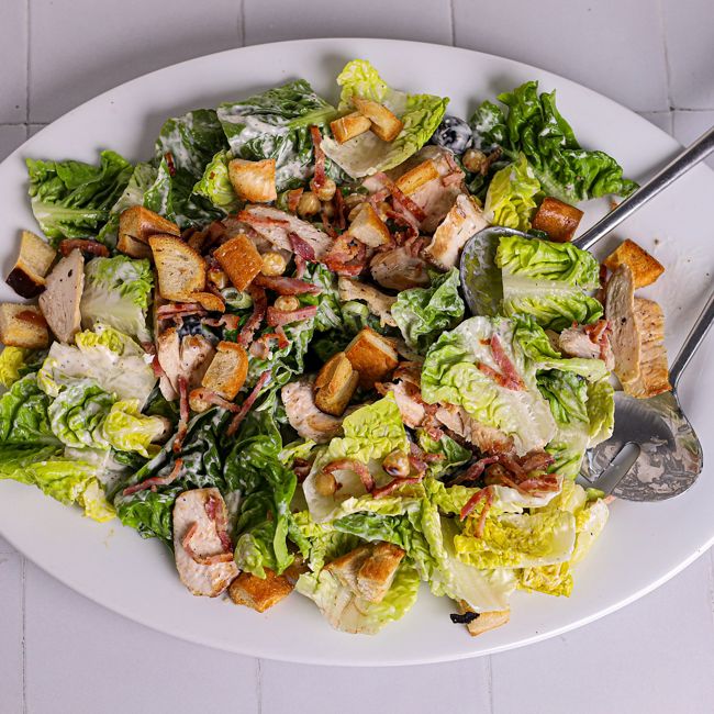 Caesar Salad with Olives & Nuts