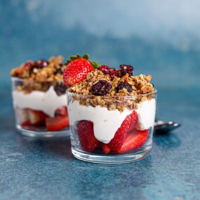 Baked Cherry Granola with Yoghurt.