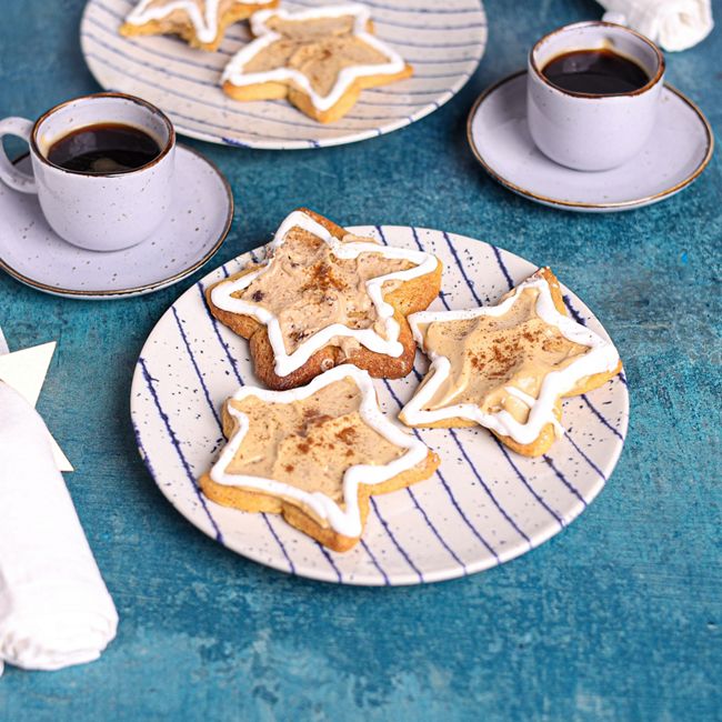 Gingerbread Cookies with Coffee Icing