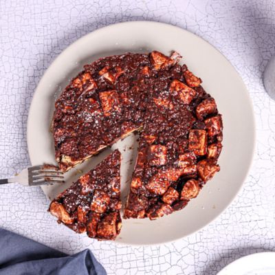 Chocolate Orange & Macadamia Biscuit Pudding.