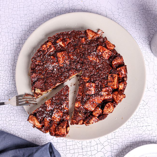 Chocolate Orange & Macadamia Biscuit Pudding