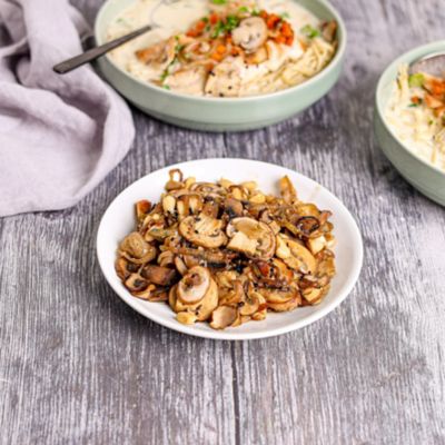 Soy Mushrooms with Macadamia & Sesame.
