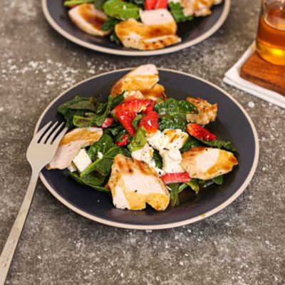 Balsamic Chicken, Strawberry & Goats Cheese Salad