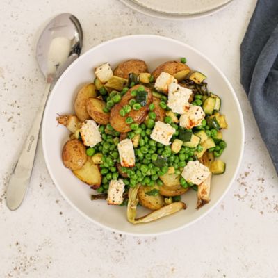 Warm Feta, Pea & Herb Potato Salad