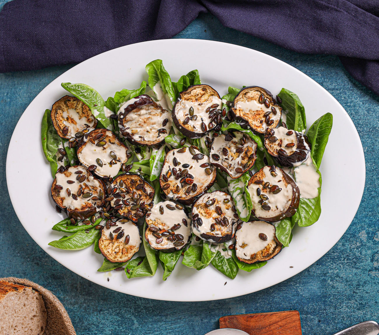 Snap Pea Salad With Mint and Tahini-Harissa Dressing Recipe