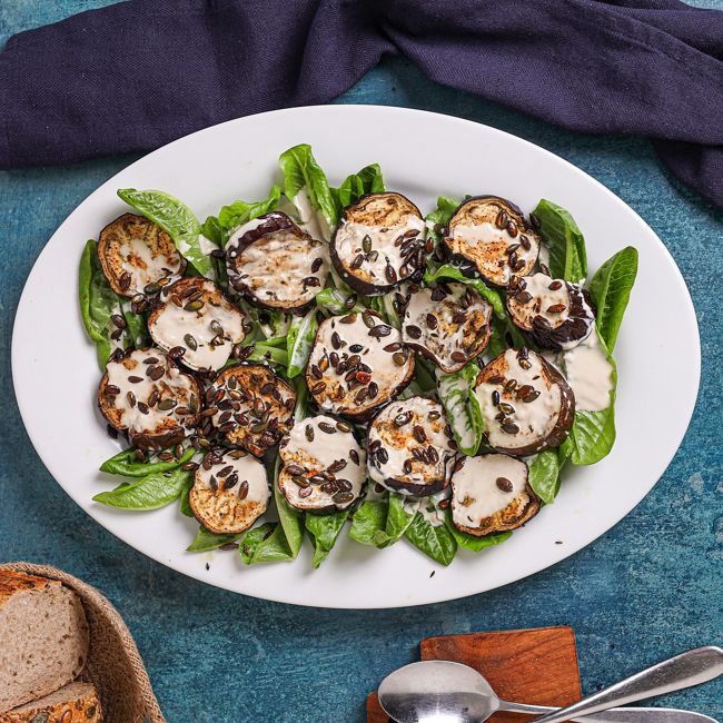 Roasted Eggplant Salad with Tahini
