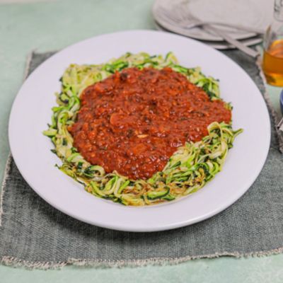 Lentil & Mushroom Ragu with Courgetti