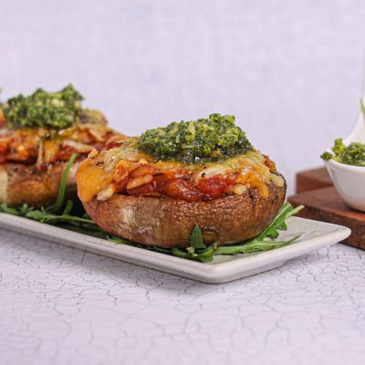 Portobello Mushroom Pizza Bakes