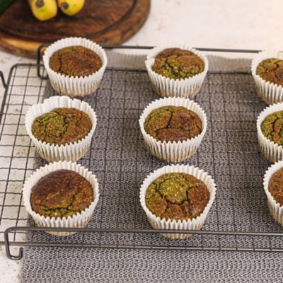 Spinach, Banana & Oat Muffins