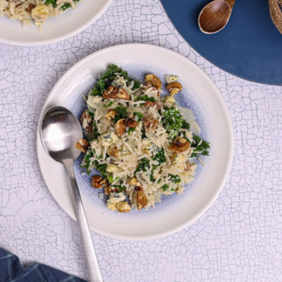 Blue Cheese, Kale & Walnut Risotto