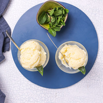 Pineapple & Coconut Sorbet with Lime