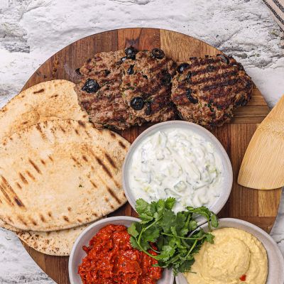 Greek Style Minted Lamb Burger