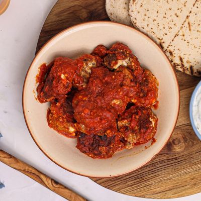 Lamb & Feta Meatball Pitas