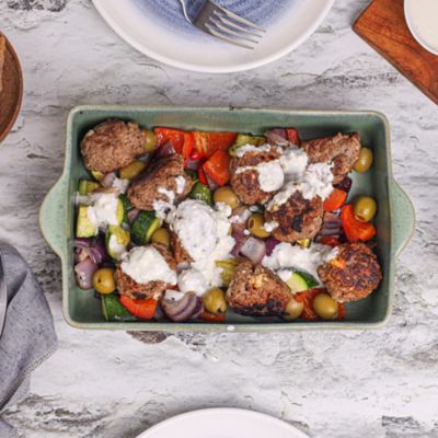 Lamb Meatball & Roasted Vegetable Traybake